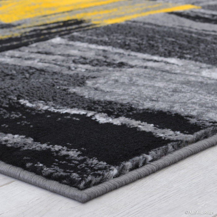 Latitude Run® Abstract Yellow Area Rug & Reviews Wayfair